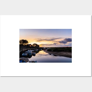 River Glaven at Blakeney Quay at Sunset Posters and Art